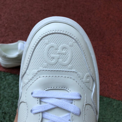GG Embossed White Leather (Women's)