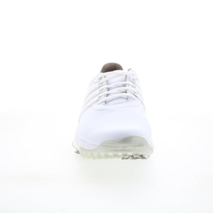 Tour360 22 GV7245 Mens White Leather Lace Up Athletic Golf Shoes