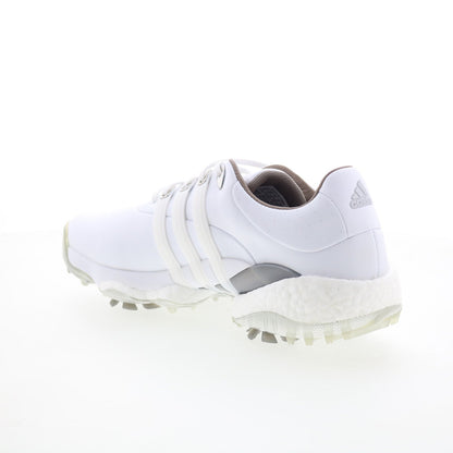 Tour360 22 GV7245 Mens White Leather Lace Up Athletic Golf Shoes