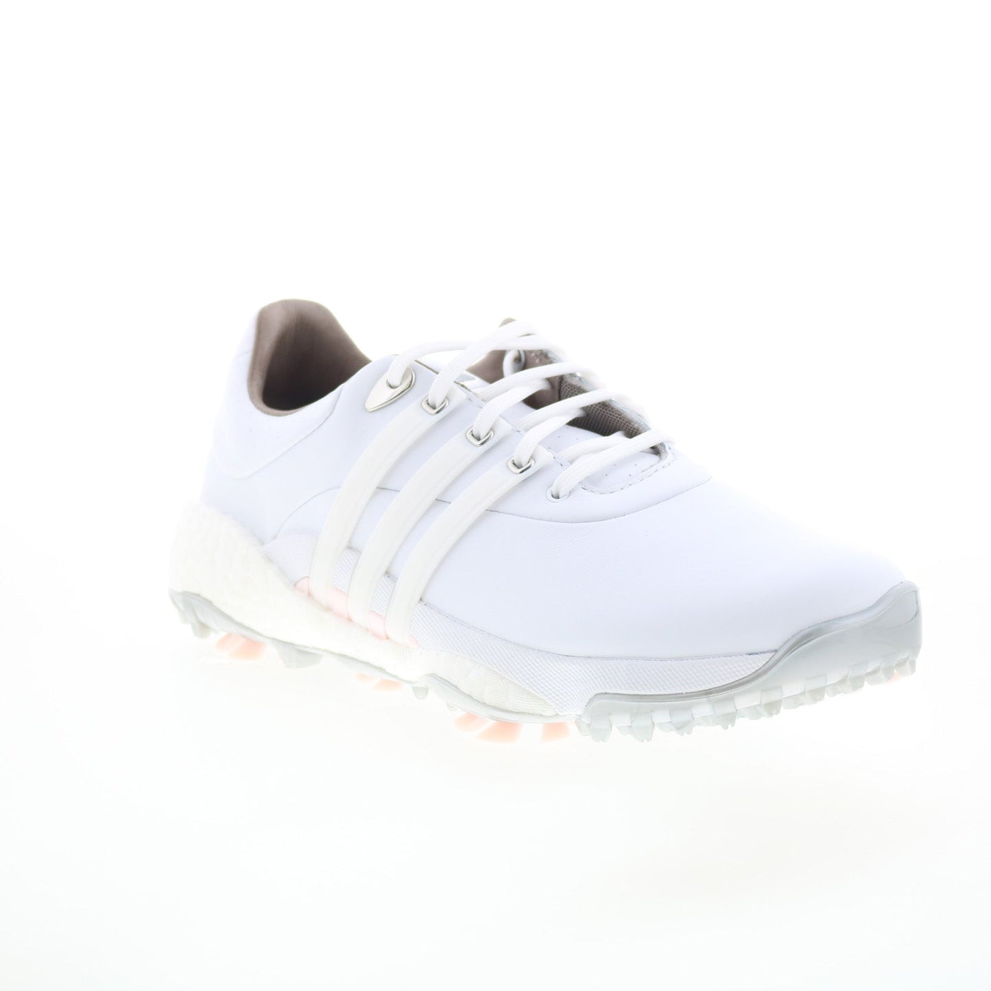 Tour360 22 GV9662 Womens White Leather Lace Up Athletic Golf Shoes