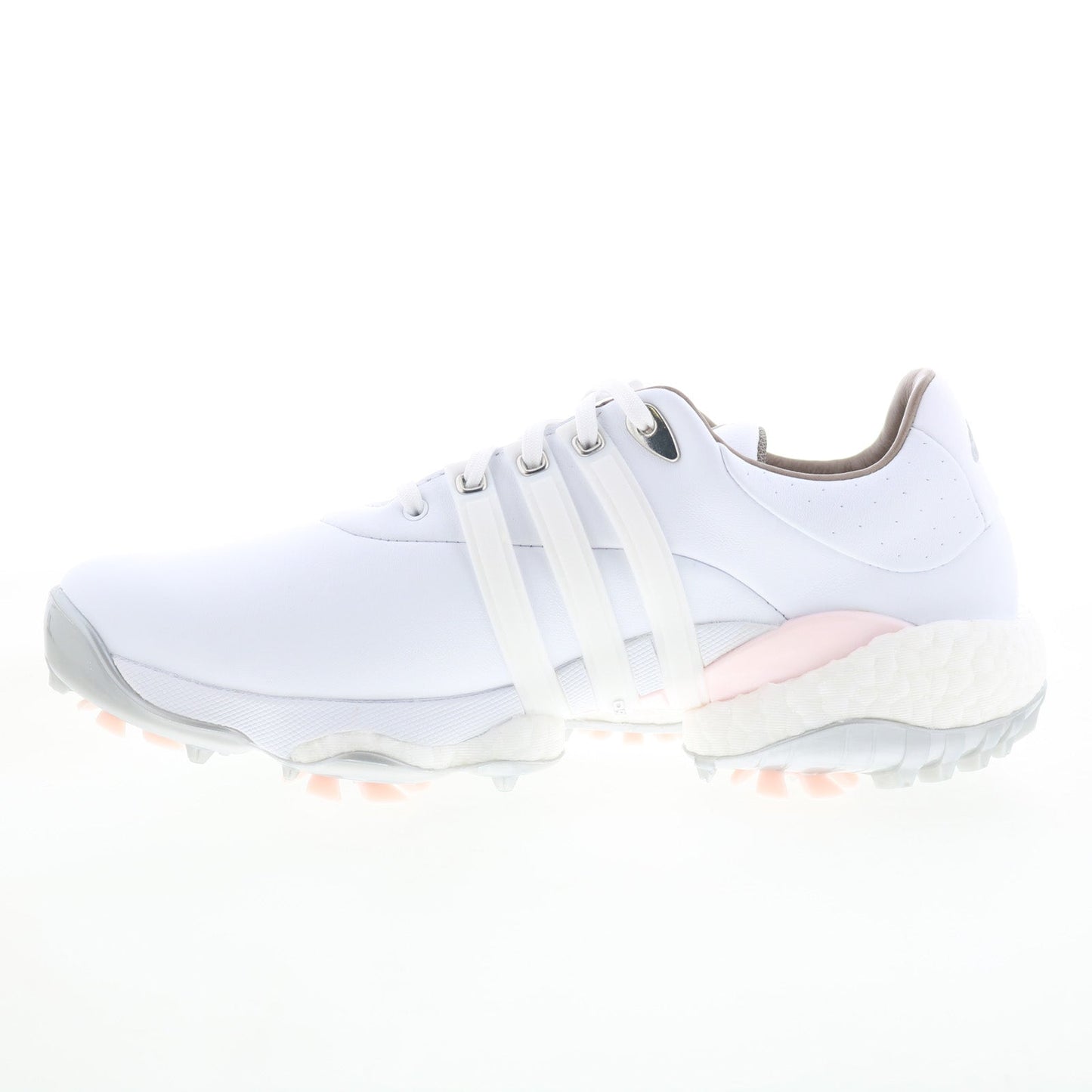 Tour360 22 GV9662 Womens White Leather Lace Up Athletic Golf Shoes