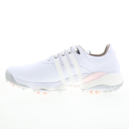 Tour360 22 GV9662 Womens White Leather Lace Up Athletic Golf Shoes