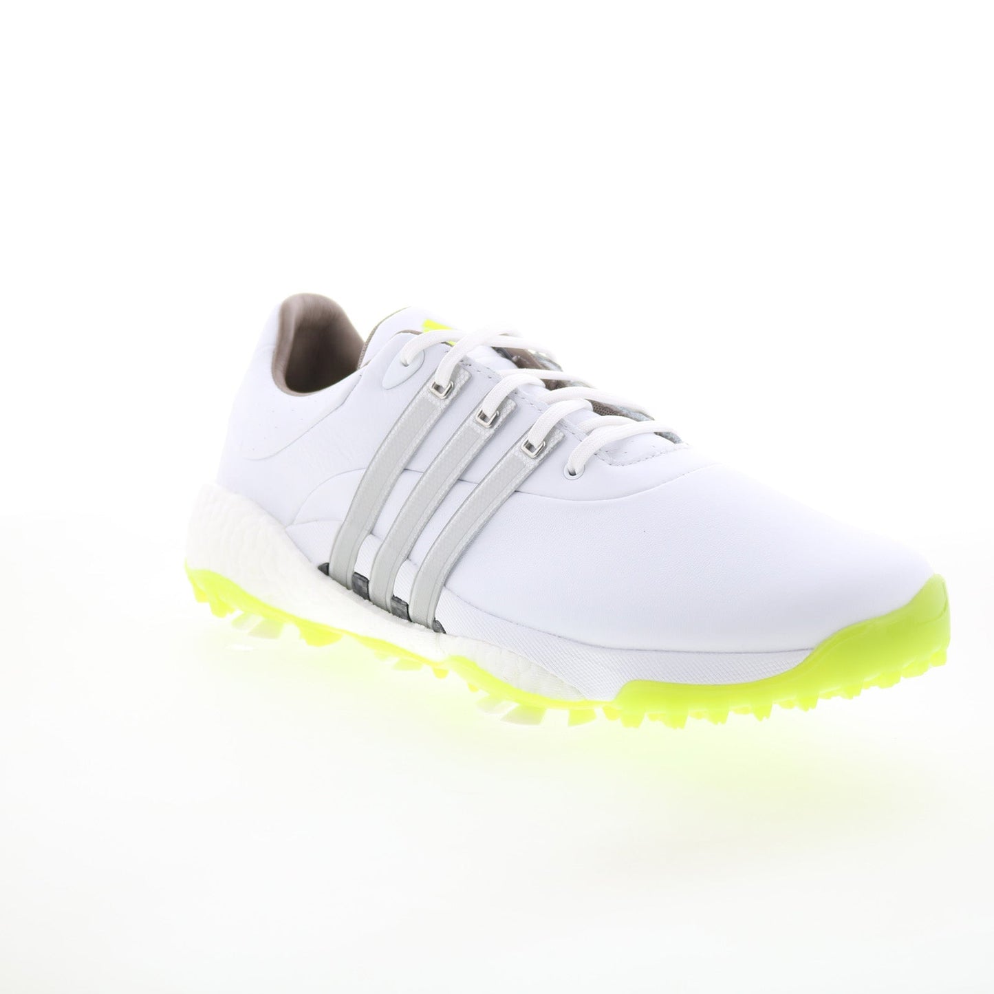 Tour360 22 GX4128 Mens White Leather Lace Up Athletic Golf Shoes