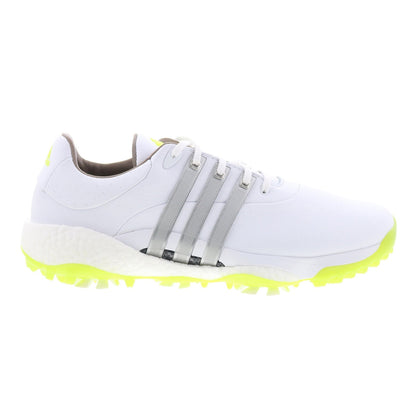 Tour360 22 GX4128 Mens White Leather Lace Up Athletic Golf Shoes