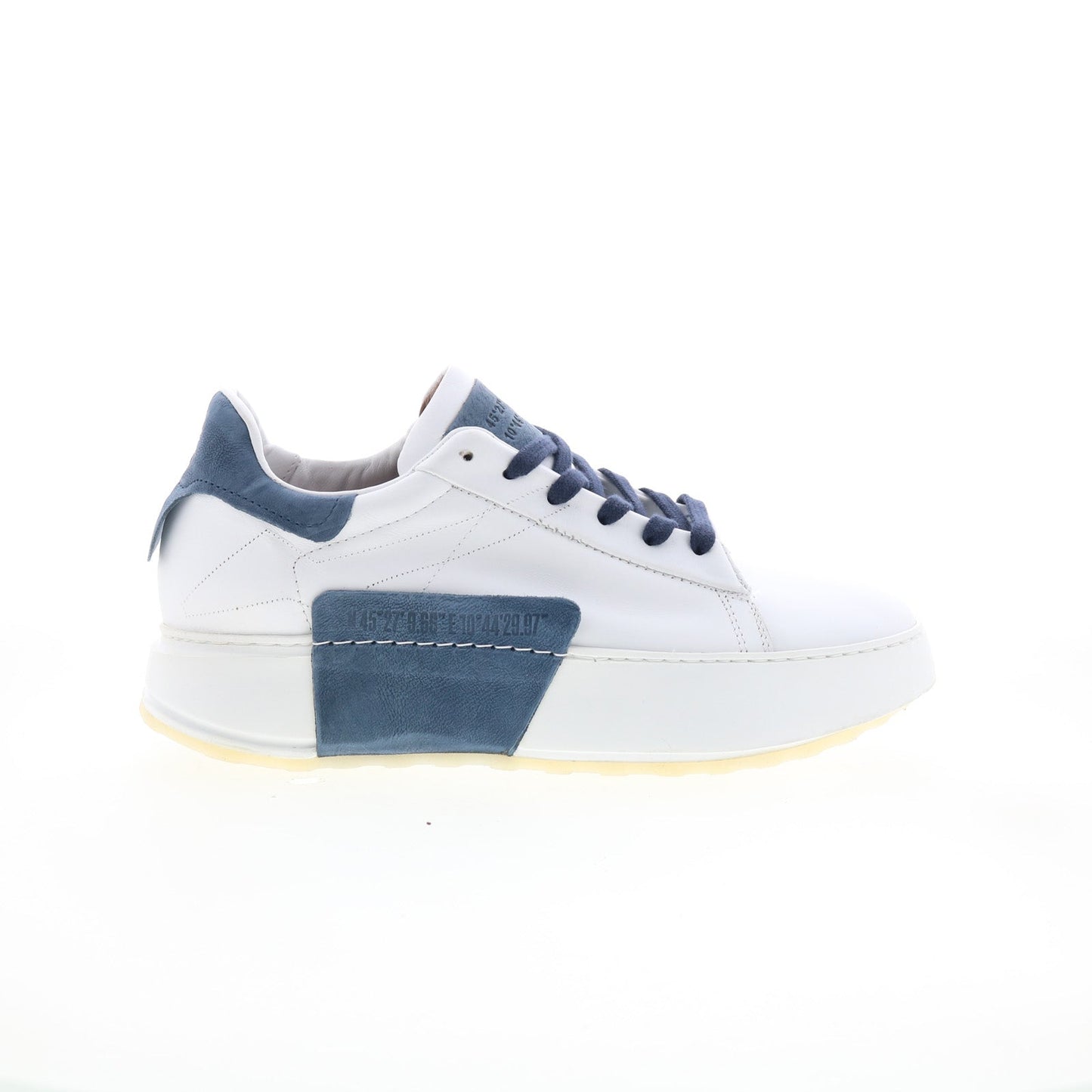 Hannie Womens White Leather Lace Up Lifestyle Sneakers Shoes