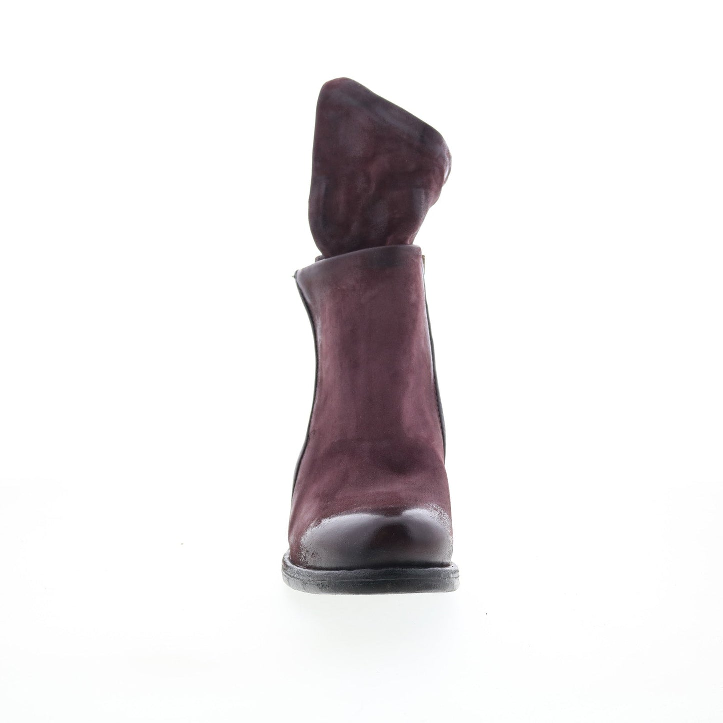 Ibsen Womens Burgundy Leather Zipper Casual Dress Boots