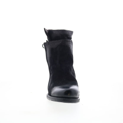 Ibsen Womens Black Leather Zipper Casual Dress Boots