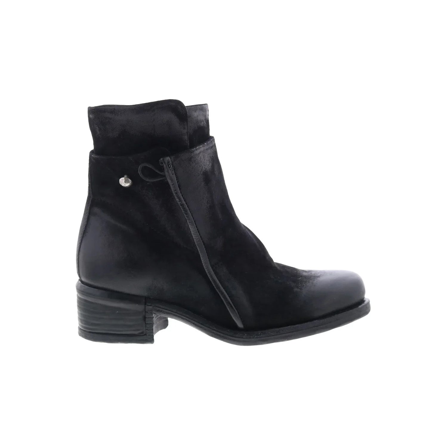 Ibsen Womens Black Leather Zipper Casual Dress Boots