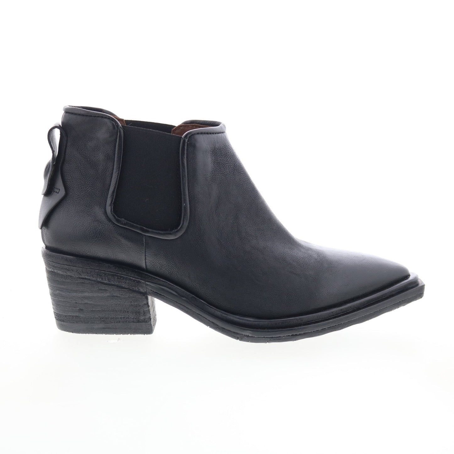 Ilene Womens Black Leather Slip On Ankle & Booties Boots