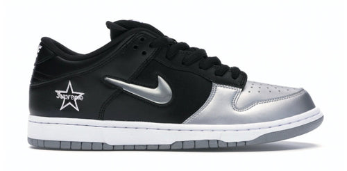 SB Dunk Low Jewel Swoosh Silver