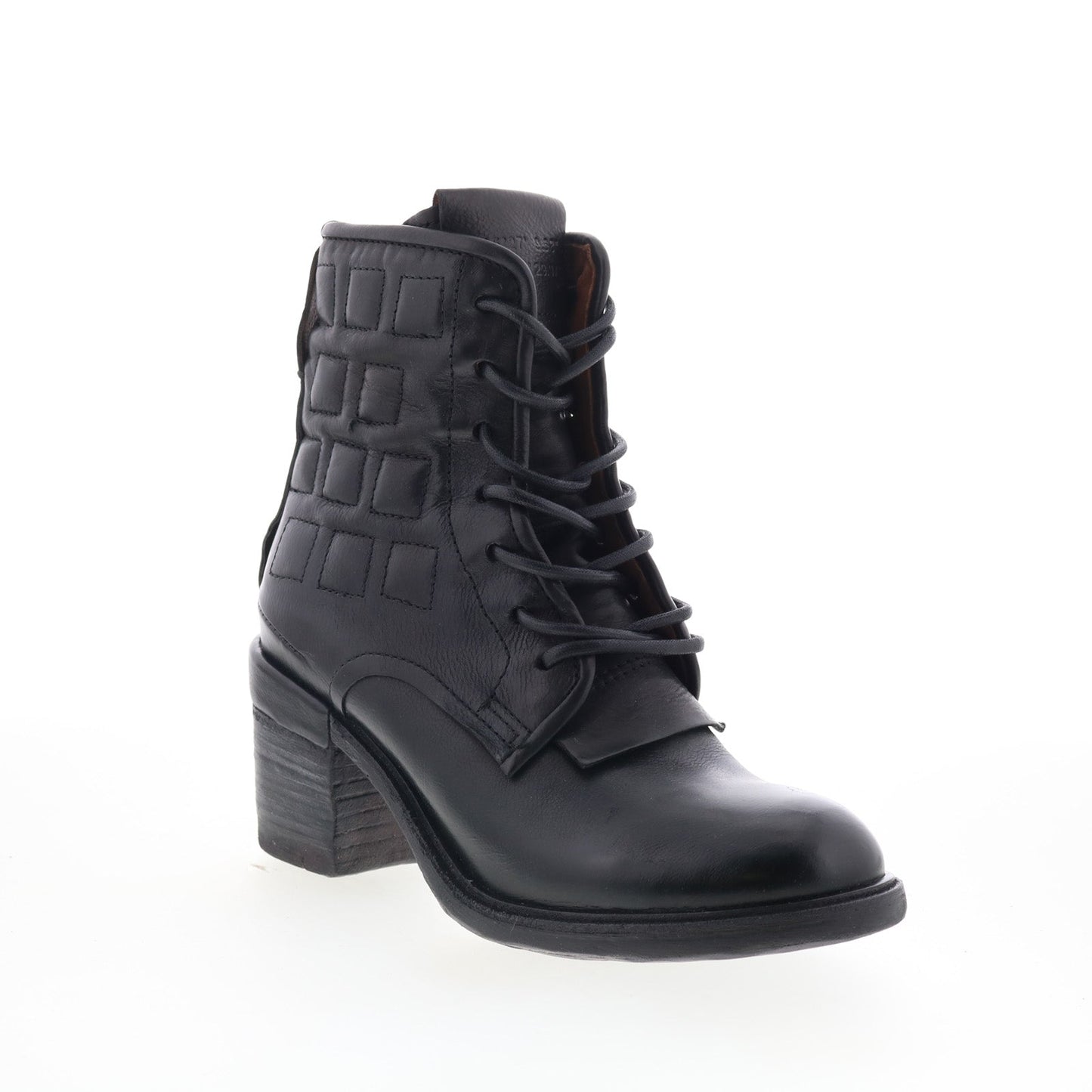 Jalen Womens Black Leather Lace Up Ankle & Booties Boots