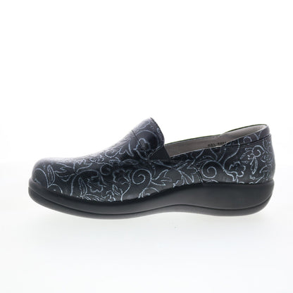 Alegria Keli KEL6401 Womens Black Leather Slip On Loafer Flats Shoes