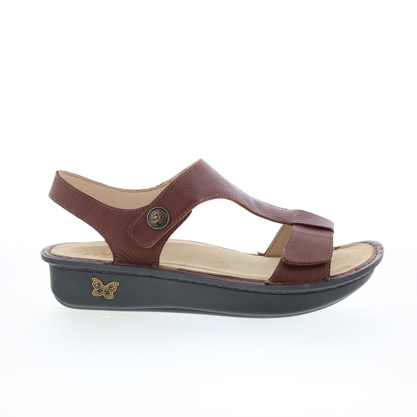 Alegria Kerri KER-7407 Womens Brown Leather Slingback Sandals Shoes