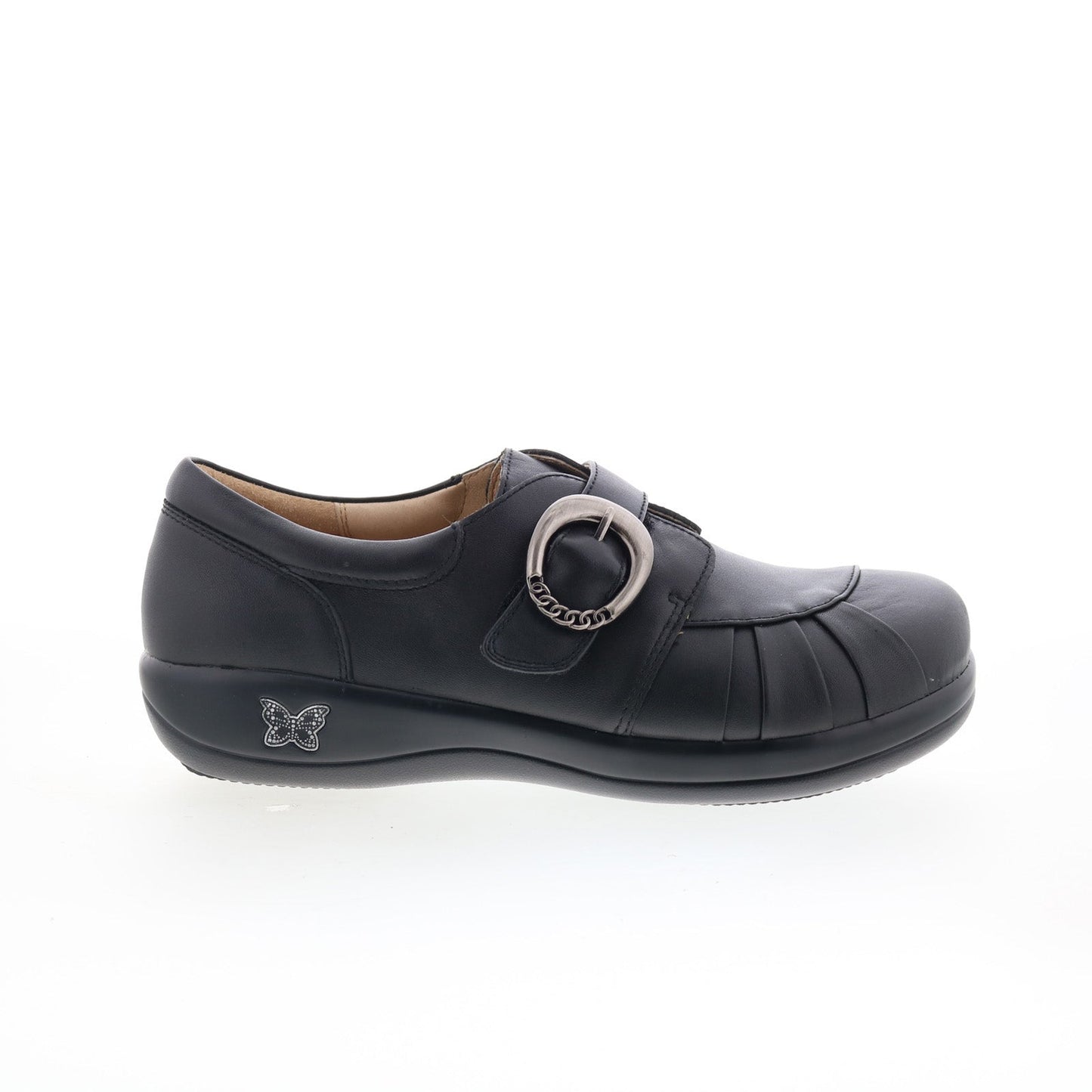 Alegria Khloe KHL-601 Womens Black Leather Loafer Flats Shoes