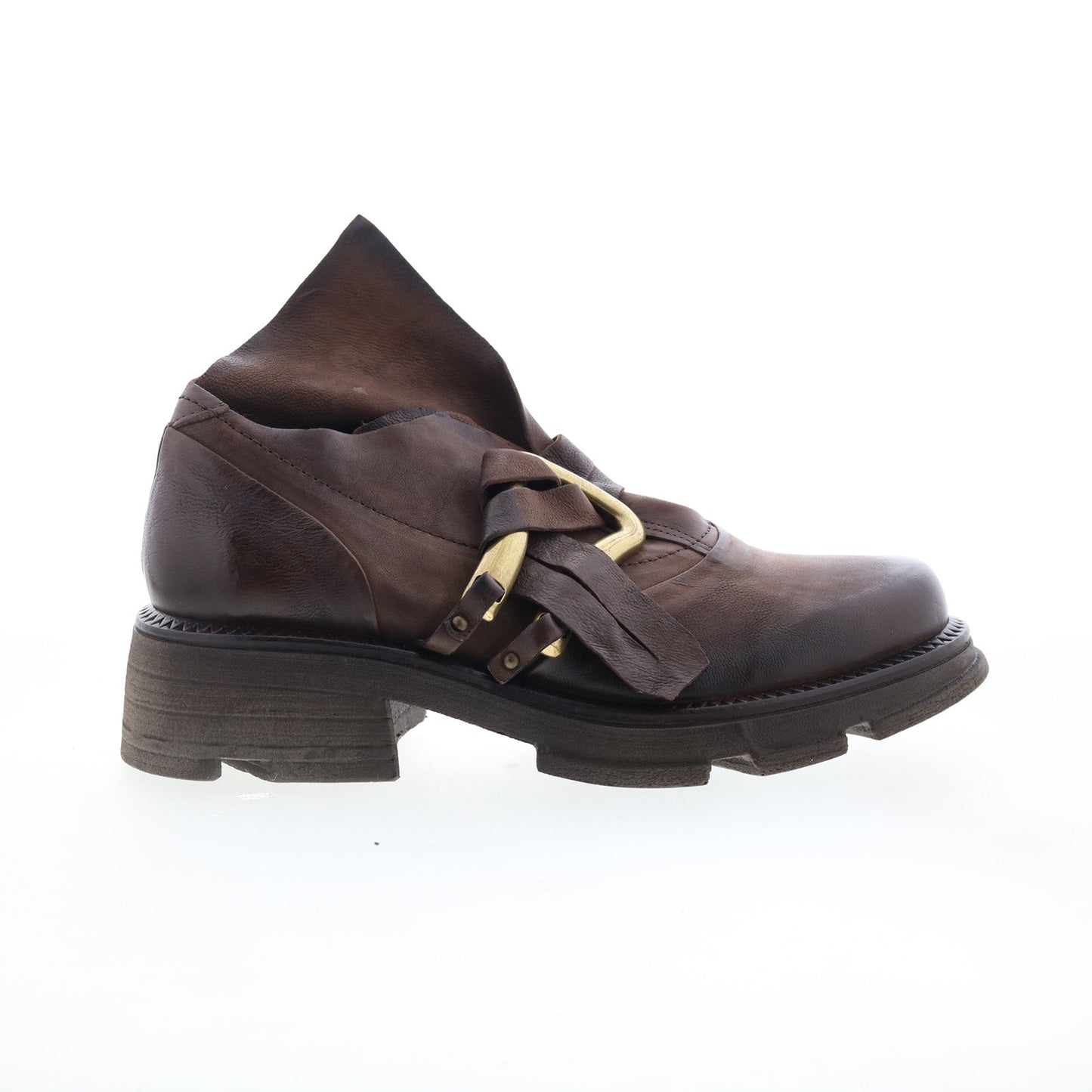 Laken Womens Brown Leather Slip On Casual Dress Boots