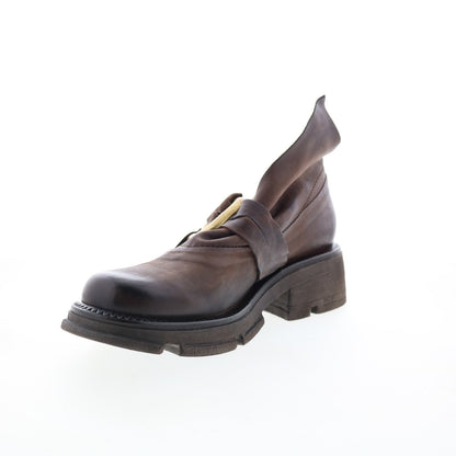 Laken Womens Brown Leather Slip On Casual Dress Boots