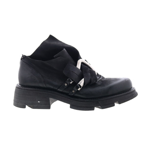 Laken Womens Black Leather Slip On Casual Dress Boots