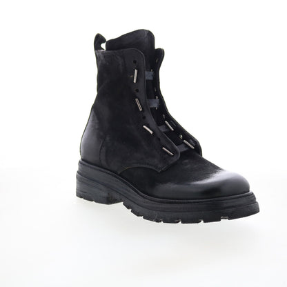 Lanford Womens Black Leather Zipper Casual Dress Boots