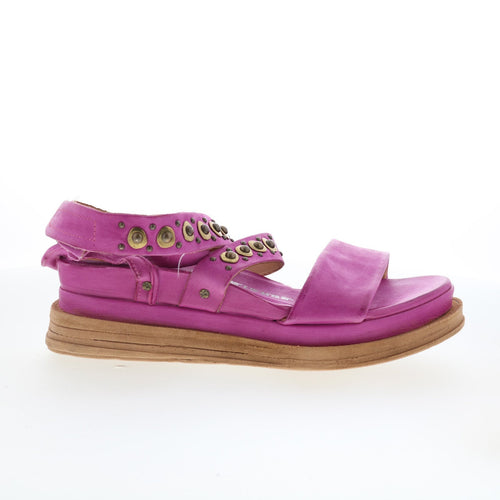 Larkie Womens Purple Suede Hook & Loop Strap Sandals Shoes
