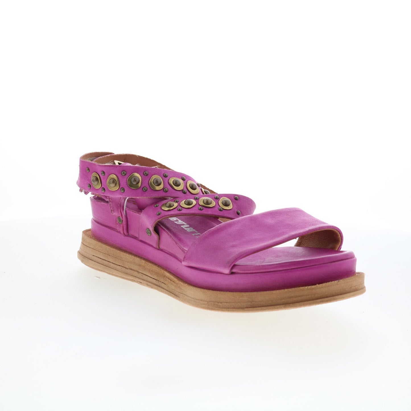 Larkie Womens Purple Suede Hook & Loop Strap Sandals Shoes