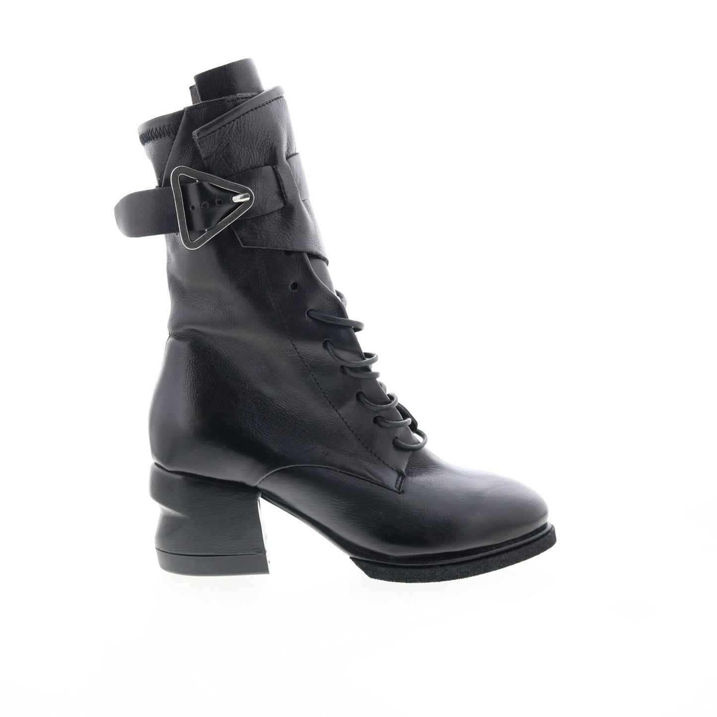 Layne Womens Black Leather Zipper Casual Dress Boots