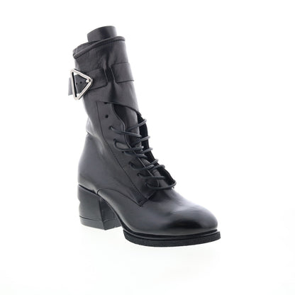 Layne Womens Black Leather Zipper Casual Dress Boots