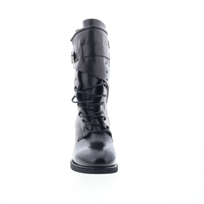 Layne Womens Black Leather Zipper Casual Dress Boots