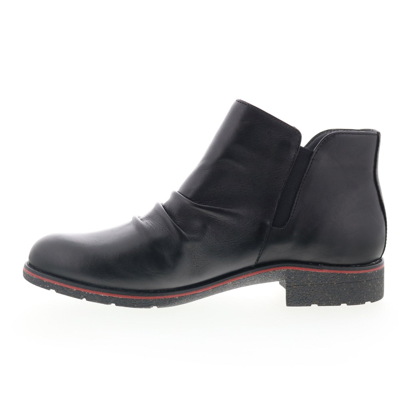 Aetrex Mila LB300W Womens Black Leather Zipper Ankle & Booties Boots