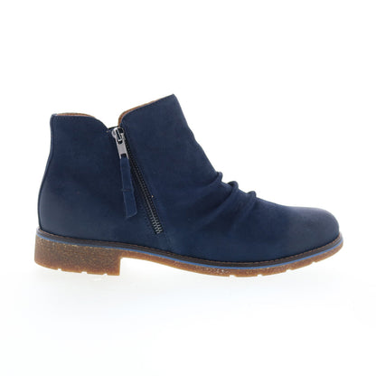 Aetrex Mila LB305 Womens Blue Suede Zipper Casual Dress Boots