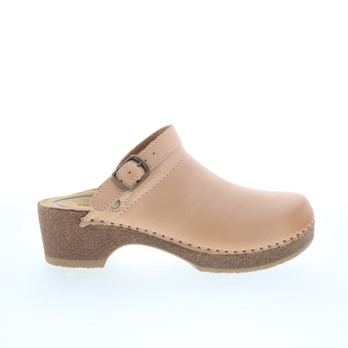 Aetrex Beckie LC202W Womens Brown Leather Hook & Loop Heeled Sandals Shoes