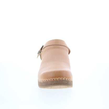 Aetrex Beckie LC202W Womens Brown Leather Hook & Loop Heeled Sandals Shoes