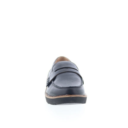 Aetrex Collette LL100W Womens Black Leather Loafers & Slip Ons Penny Shoes