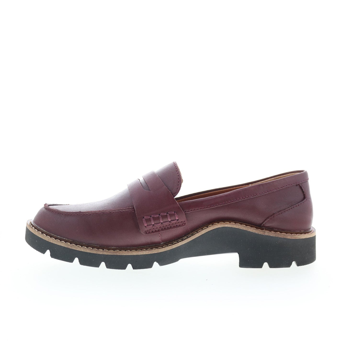Aetrex Collette LL109W Womens Burgundy Leather Loafers & Slip Ons Penny Shoes