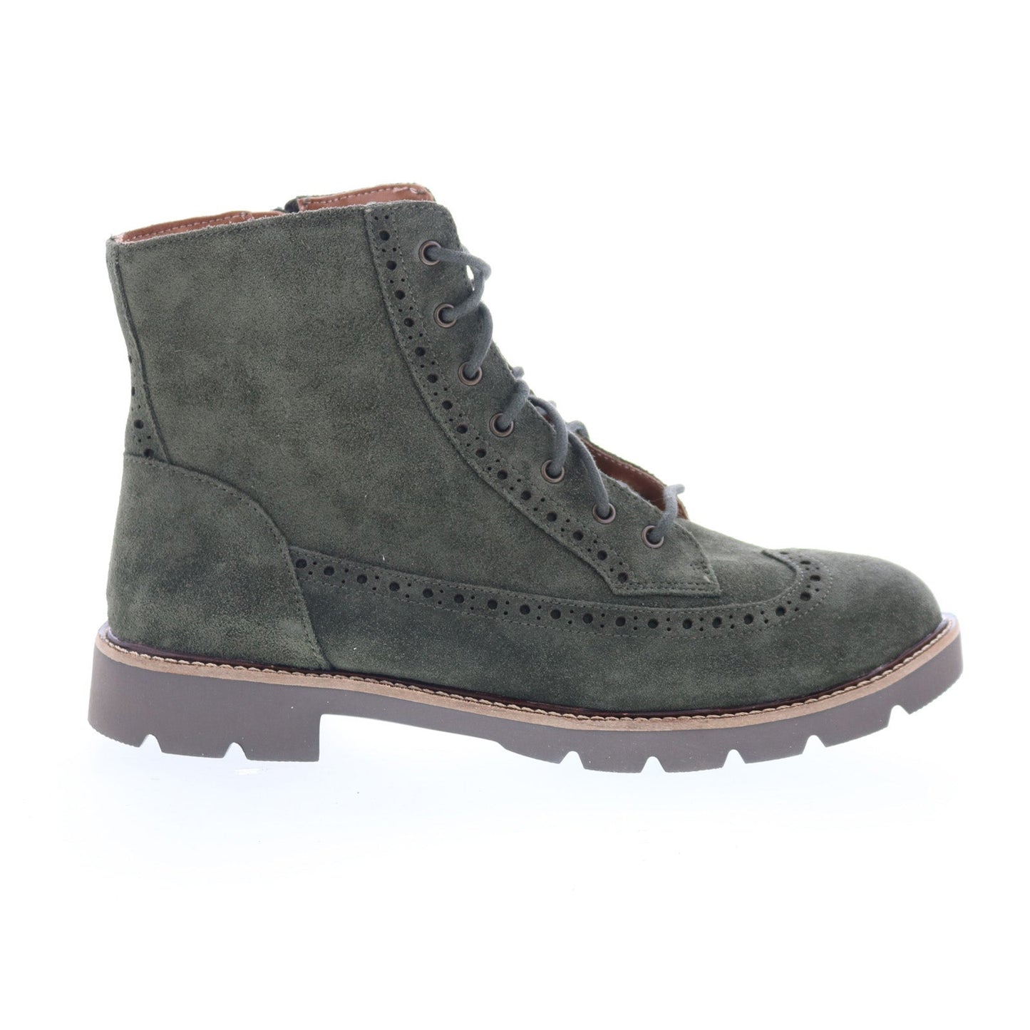 Aetrex Margot LL504 Womens Green Suede Lace Up Casual Dress Boots