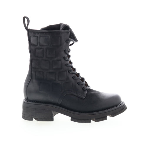 Lockwood Womens Black Leather Lace Up Casual Dress Boots