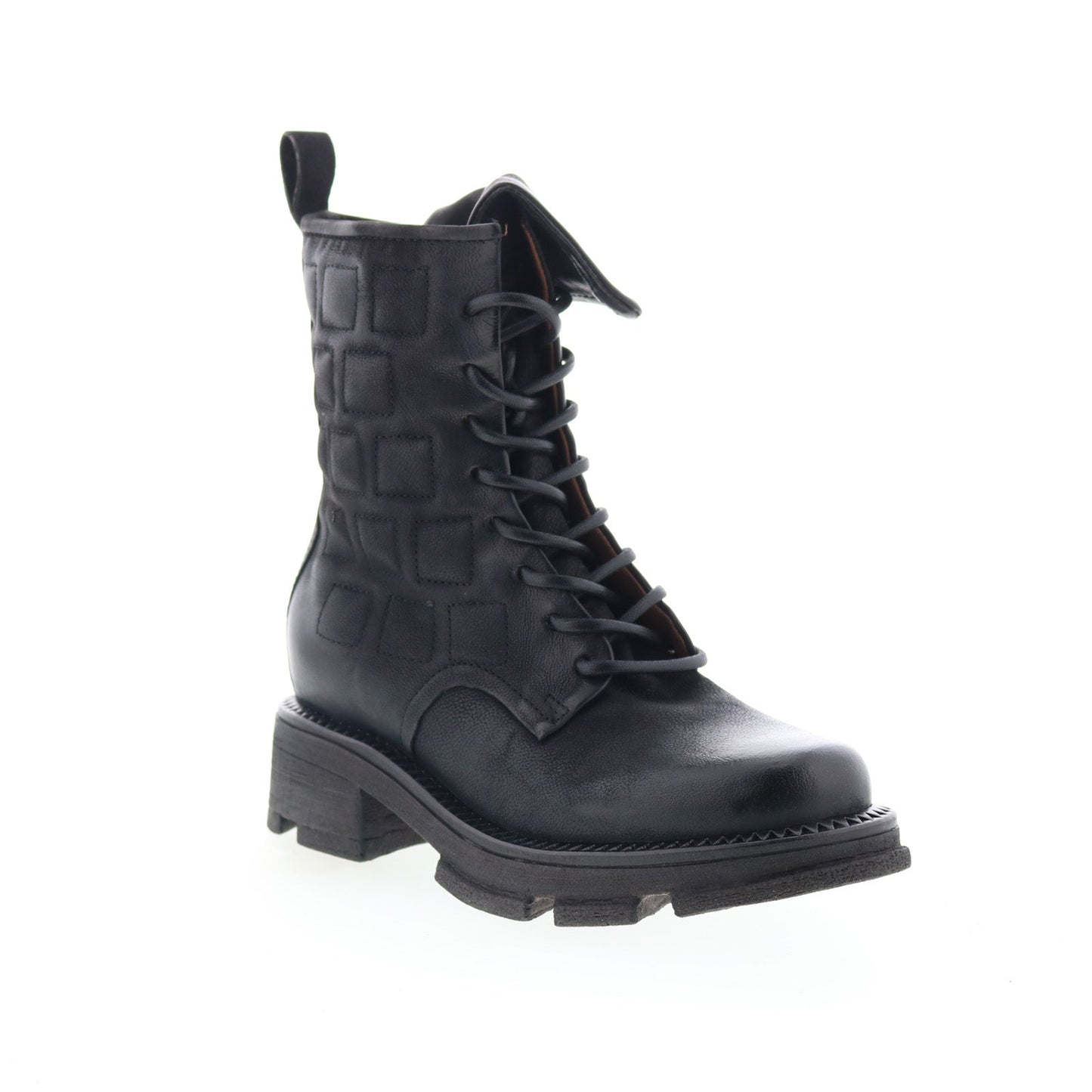 Lockwood Womens Black Leather Lace Up Casual Dress Boots