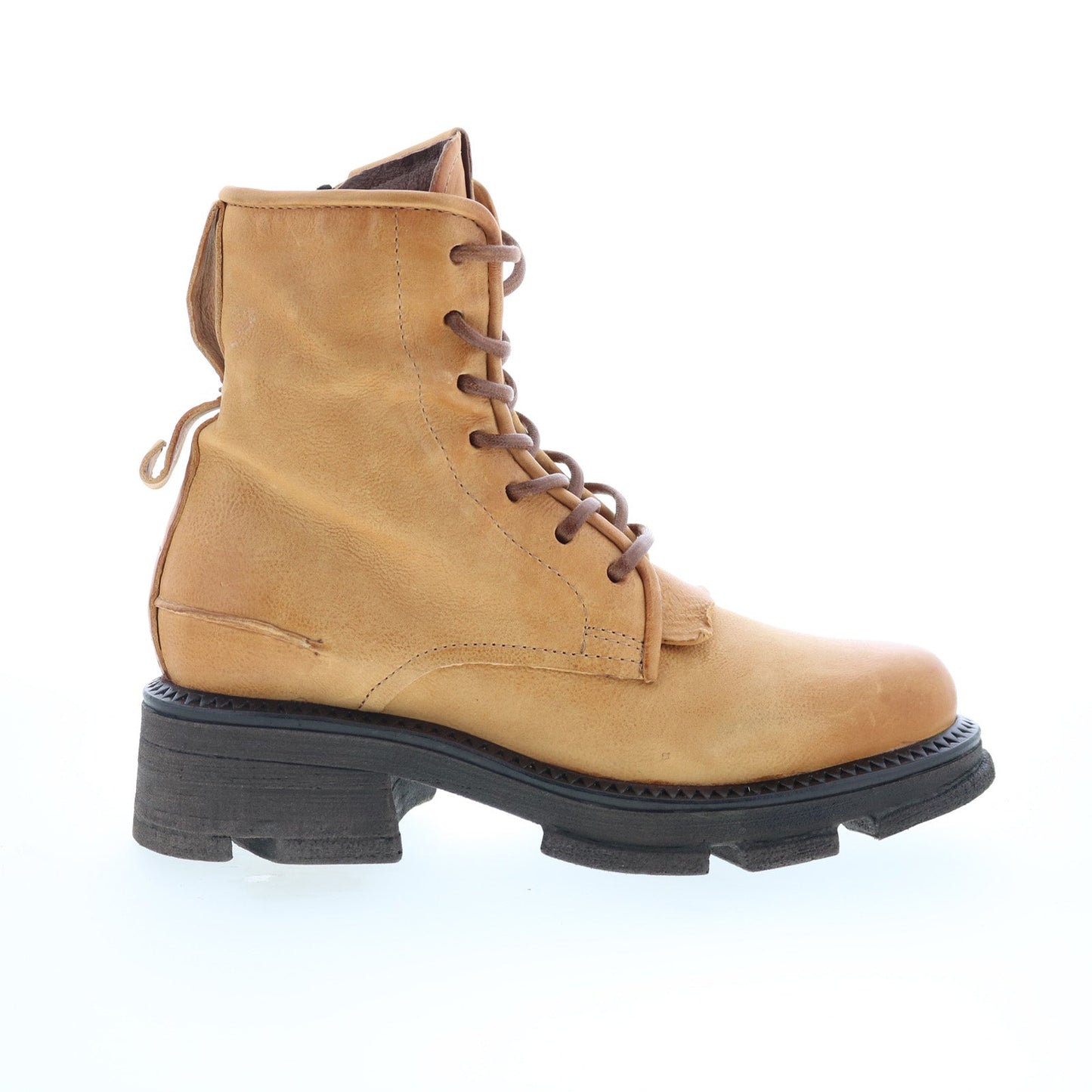 Lukie Womens Brown Leather Lace Up Casual Dress Boots