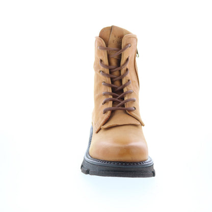 Lukie Womens Brown Leather Lace Up Casual Dress Boots