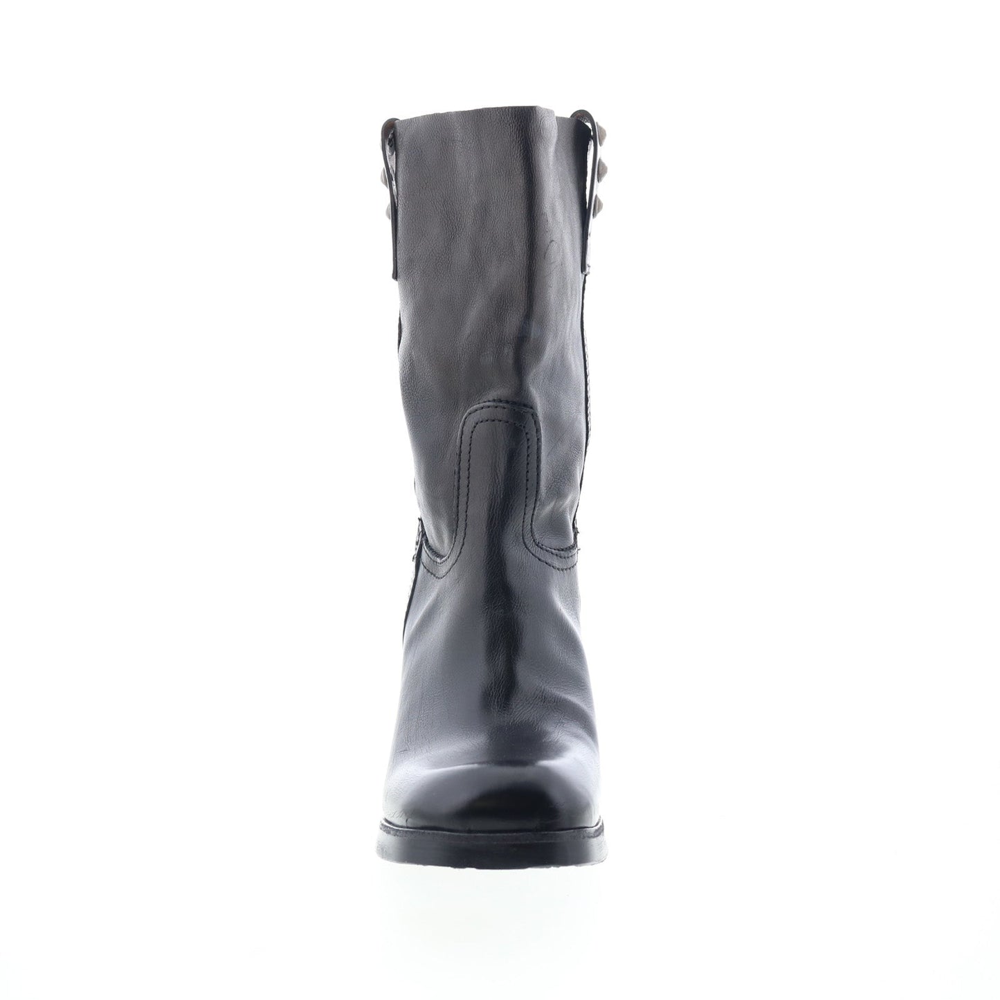 Lyam Womens Black Leather Slip On Casual Dress Boots