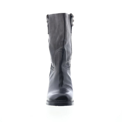 Lyam Womens Black Leather Slip On Casual Dress Boots