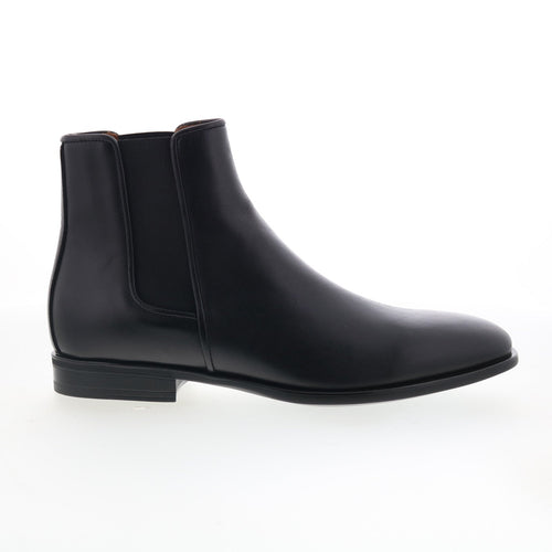 Aquatalia Adrian Waterproof M000901 Mens Black Leather Slip On Chelsea Boots