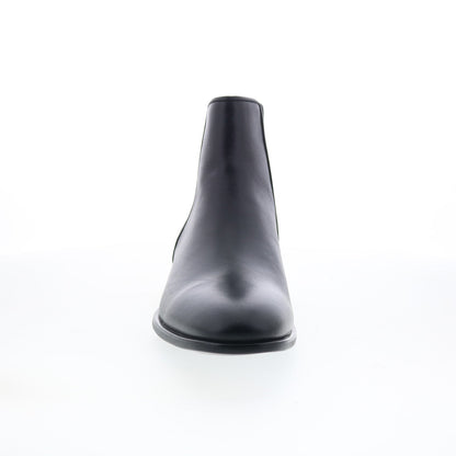 Aquatalia Adrian Waterproof M000901 Mens Black Leather Slip On Chelsea Boots