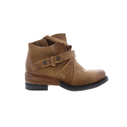 Martina Womens Brown Leather Zipper Casual Dress Boots