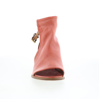 Morgan Womens Brown Leather Hook & Loop Ankle & Booties Boots