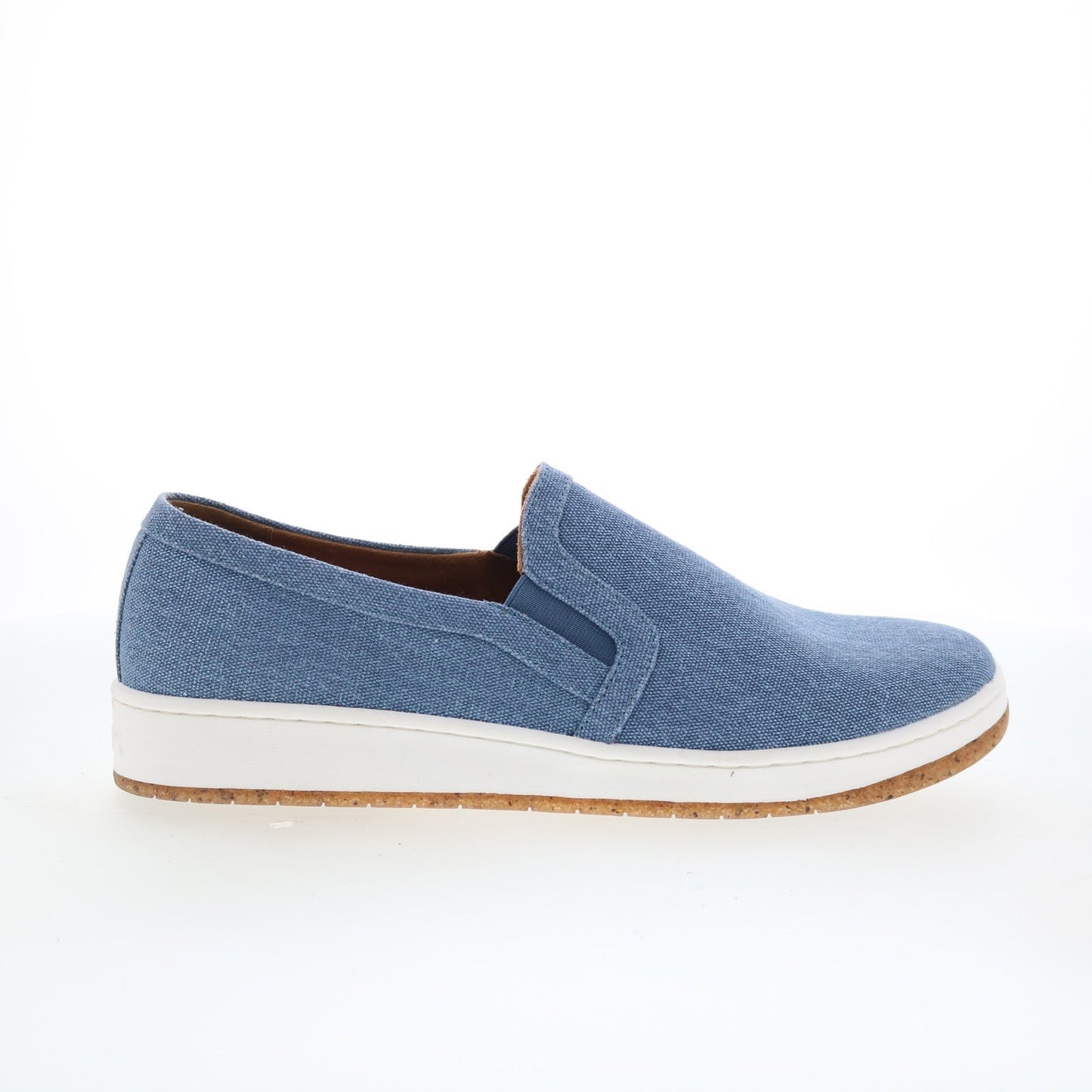 Aetrex Cameron PC145 Womens Blue Canvas Slip On Lifestyle Sneakers Shoes