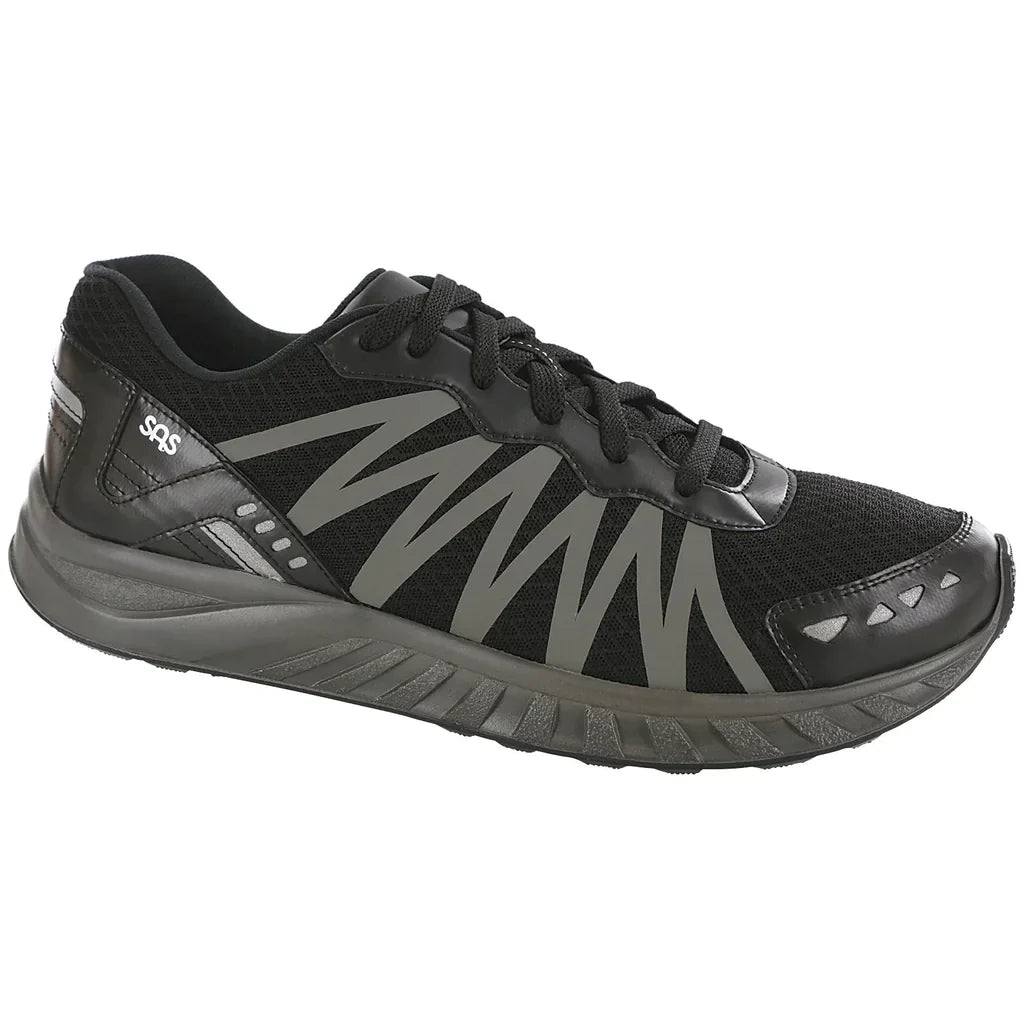 Men's Pursuit Lace Up Sneaker in Black/Gray