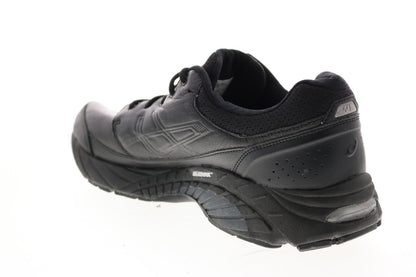 Asics Gel-Foundation Q551L Mens Black Leather Athletic Running Shoes