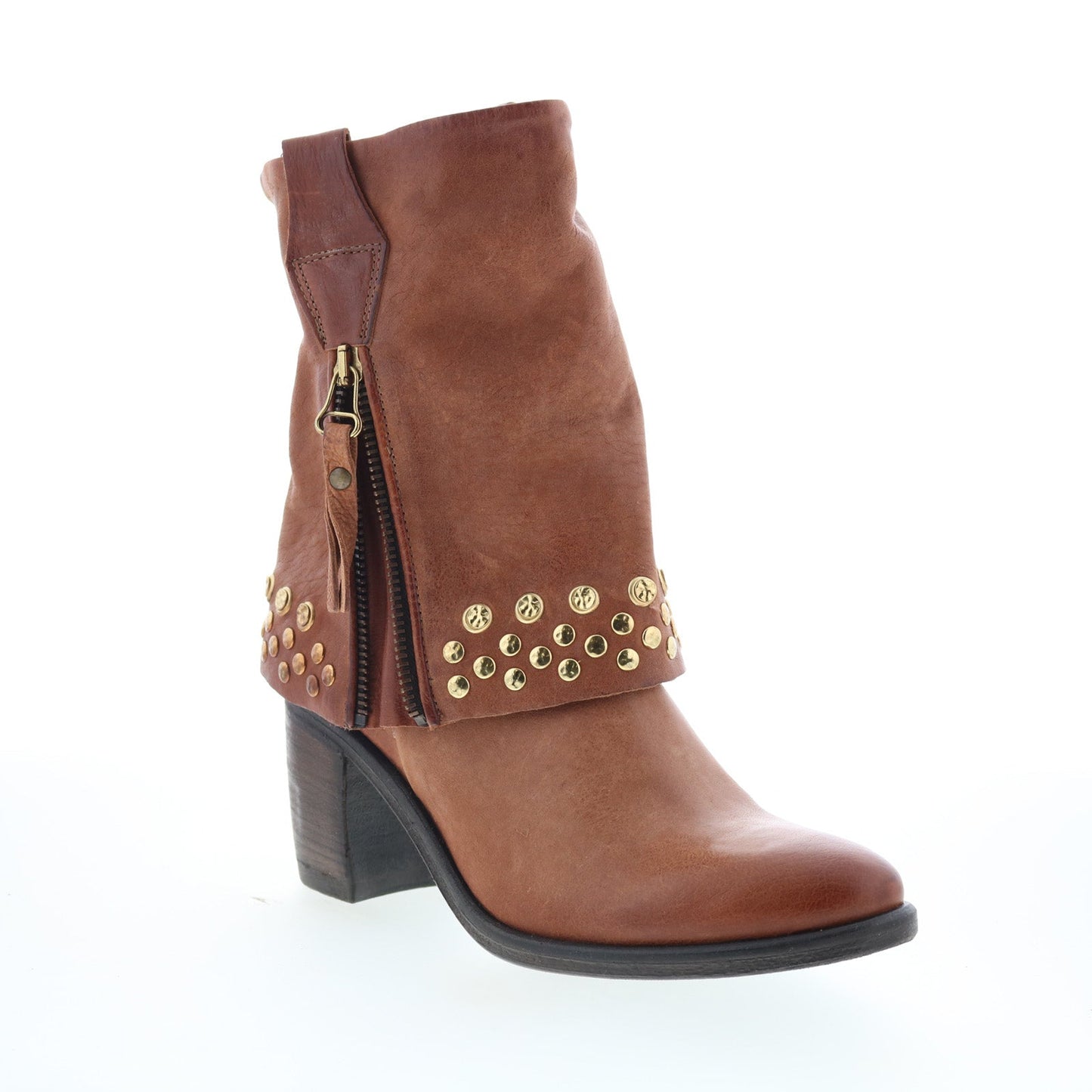 Rayne Womens Brown Leather Zipper Ankle & Booties Boots