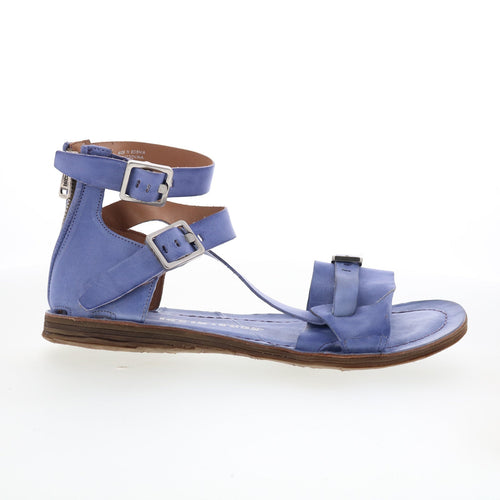 Reynolds Womens Blue Leather Hook & Loop Strap Sandals Shoes
