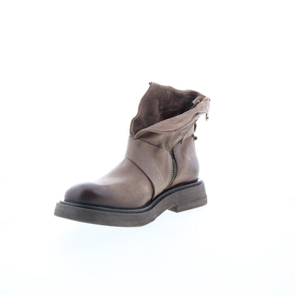 Roan Womens Brown Leather Zipper Casual Dress Boots
